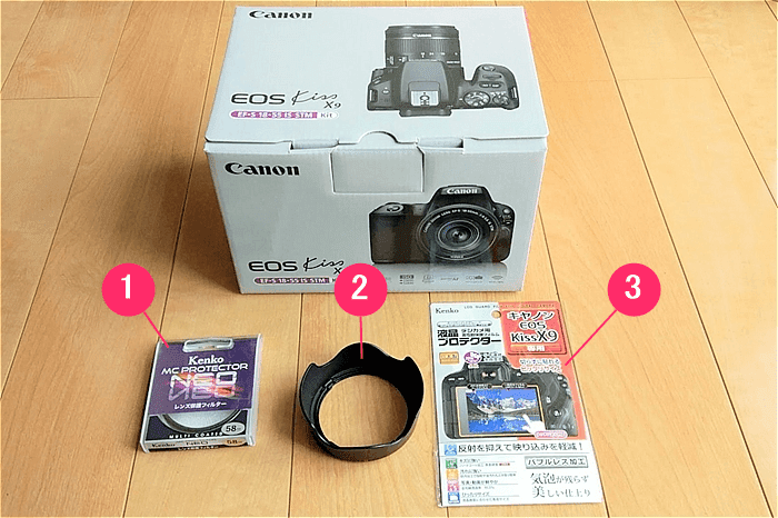 EOS Kiss X9、最低限必要なもの3つ、詳細は以下