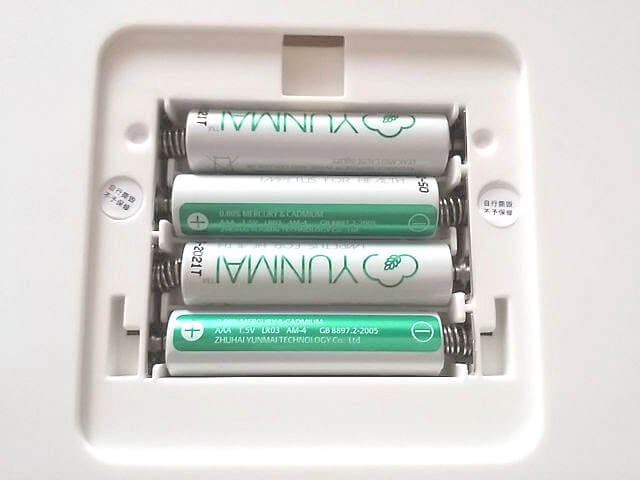 YUNMAI スマート体組成計の電池