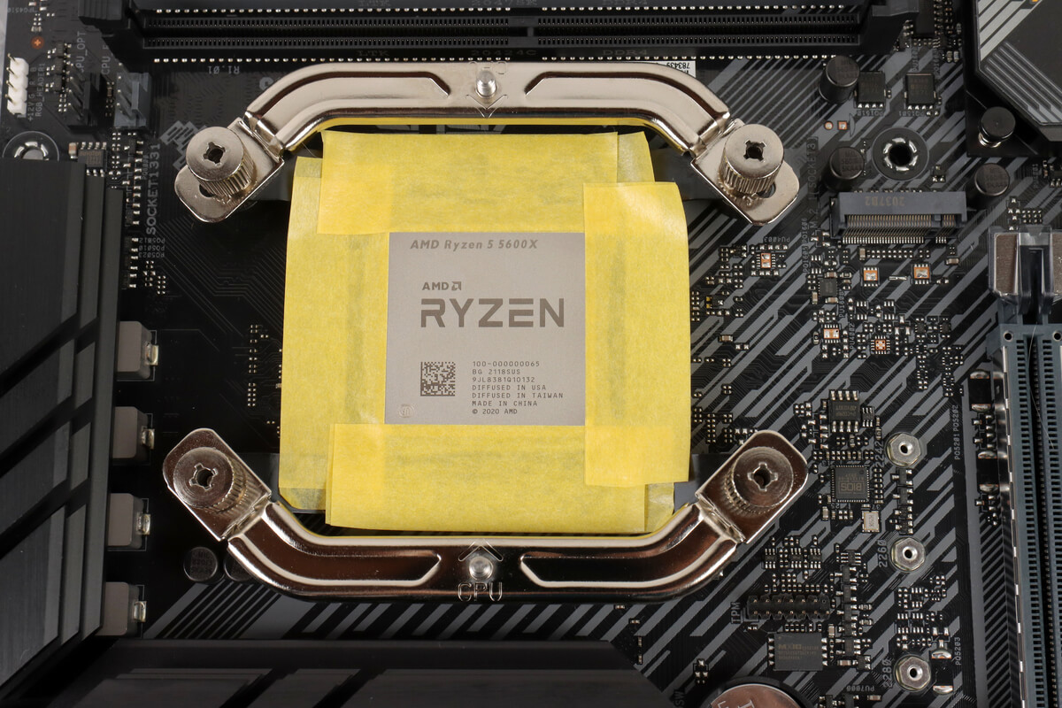 AMD Ryzen 5600xにグリスを塗る準備