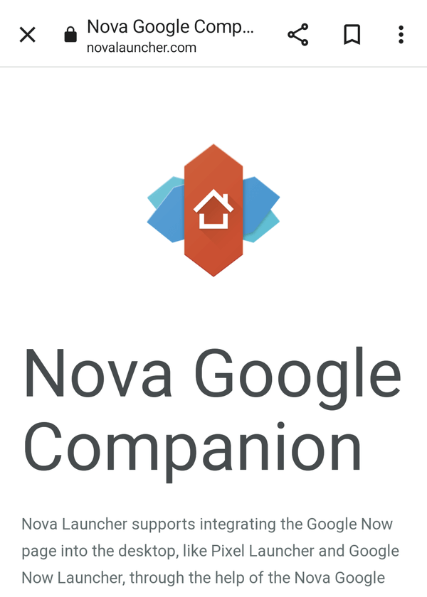 Nova Google Companionのダウンロードページを開く